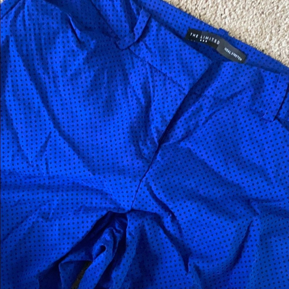 Limited blue and black polka dot pants